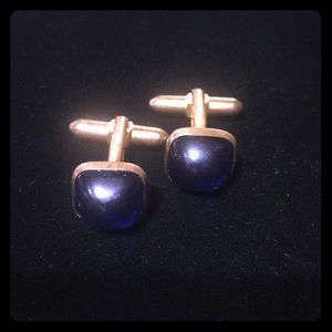 Blue and Brass Cufflinks